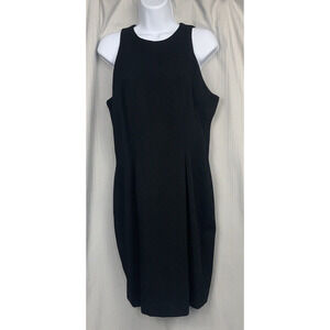 Ann Taylor Black Sheath Dress with Open Back and Bow, Size 10‎
